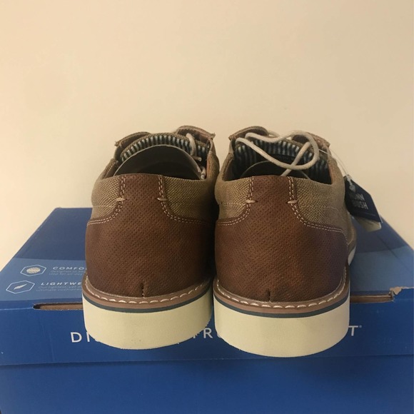 Nunn Bush Mens Size 8.5M Barklay Canvas Plain Toe Oxford. Khaki - Picture 5 of 8